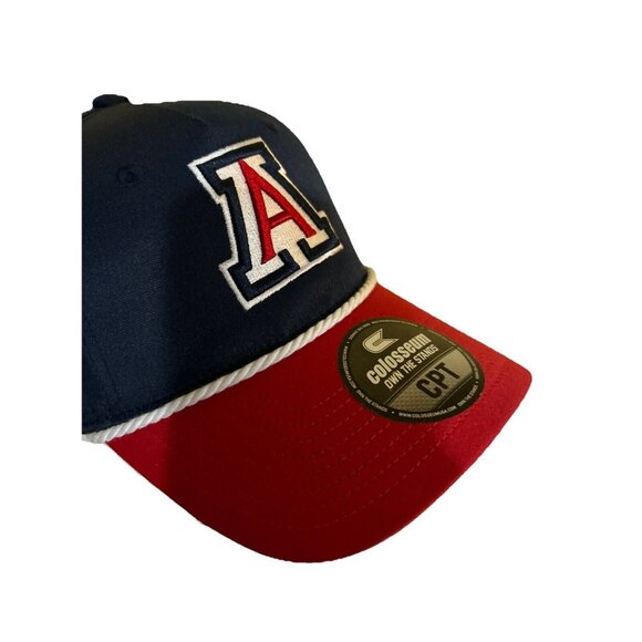 University Of Arizona Colosseum Navy & Red Adjustable Snapback Hat With Embroide - Picture 6 of 7